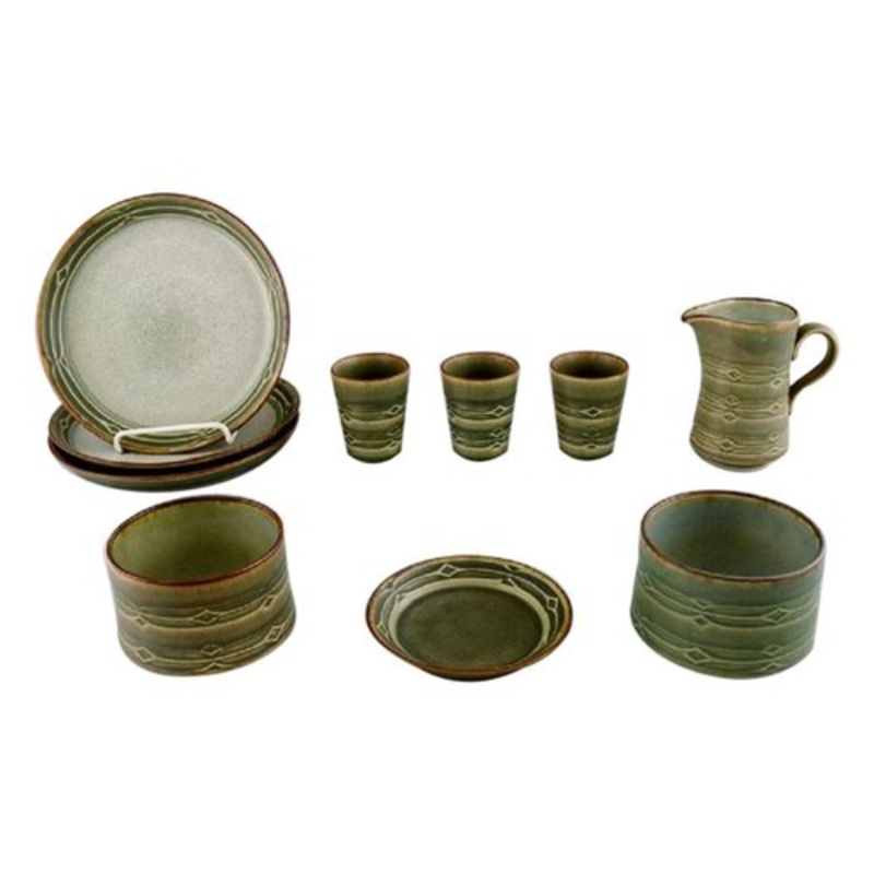 Rune Coffee Service by Jens Quistgaard for Bing & Grondahl, Set of 10 for sale at Pamono