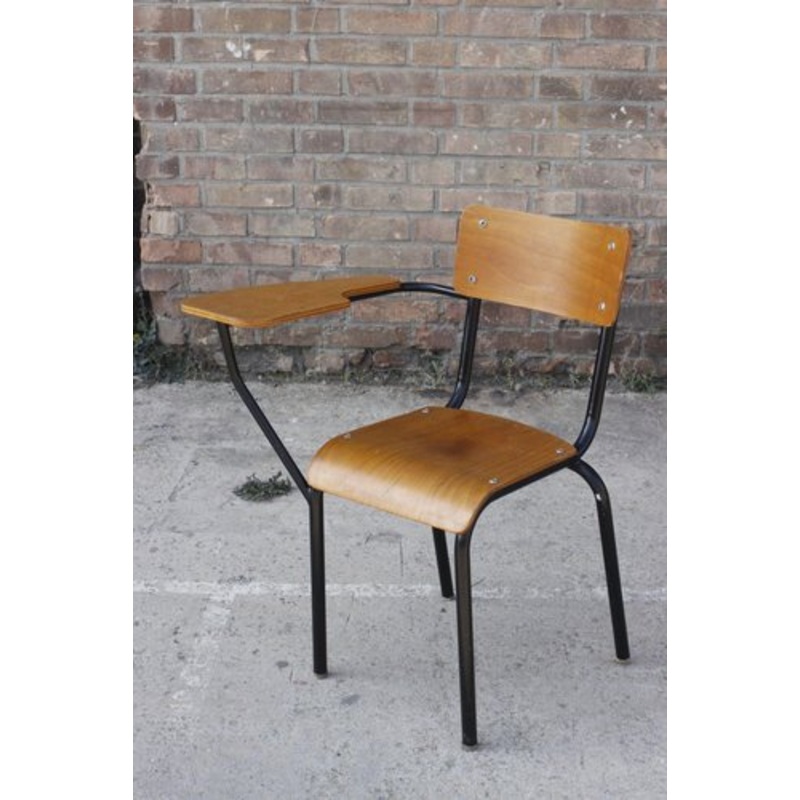 School Desk Chair by Jacques Hitier for Mobilor, France, 1950s for sale at Pamono