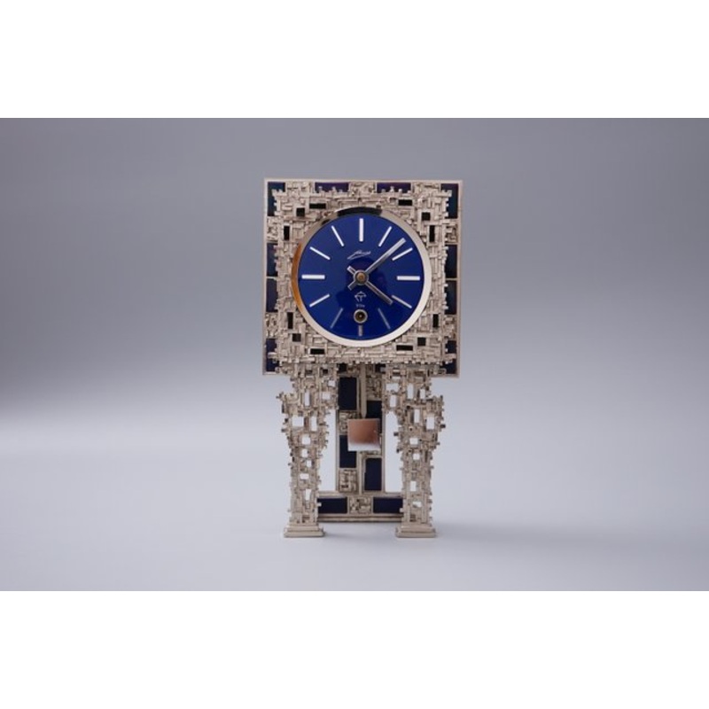 Vintage Brutalist Table Clock from Schmid for sale at Pamono