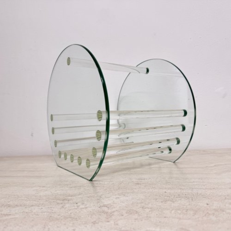 Vintage French Glass Fruit Bowl, 1980s for sale at Pamono