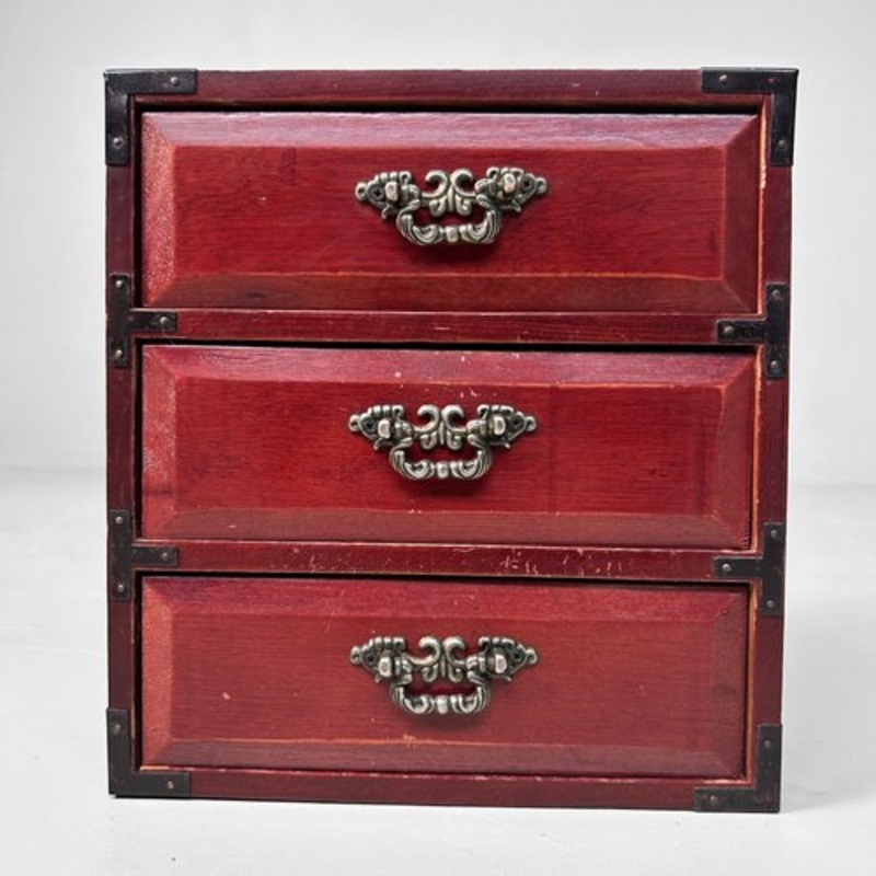 Vintage Japanese Wooden Jewelry Cabinet, 1980s for sale at Pamono