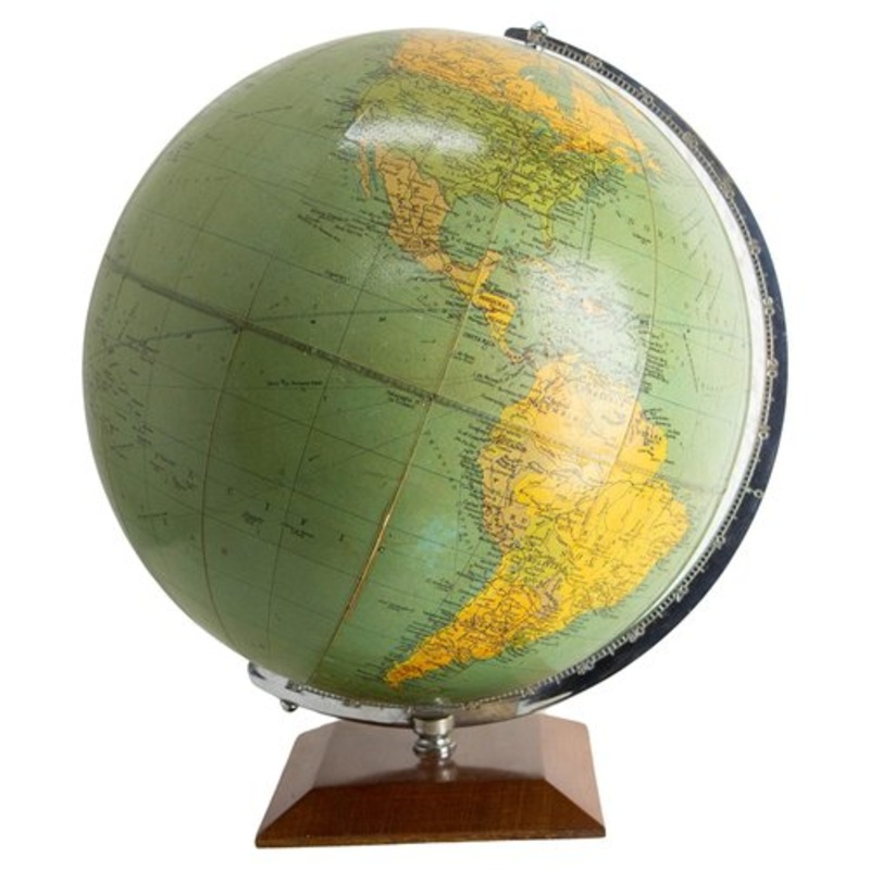 20th Mid-Century Earth Globe Philips Challenge, United Kingdom, 1797 for sale at Pamono