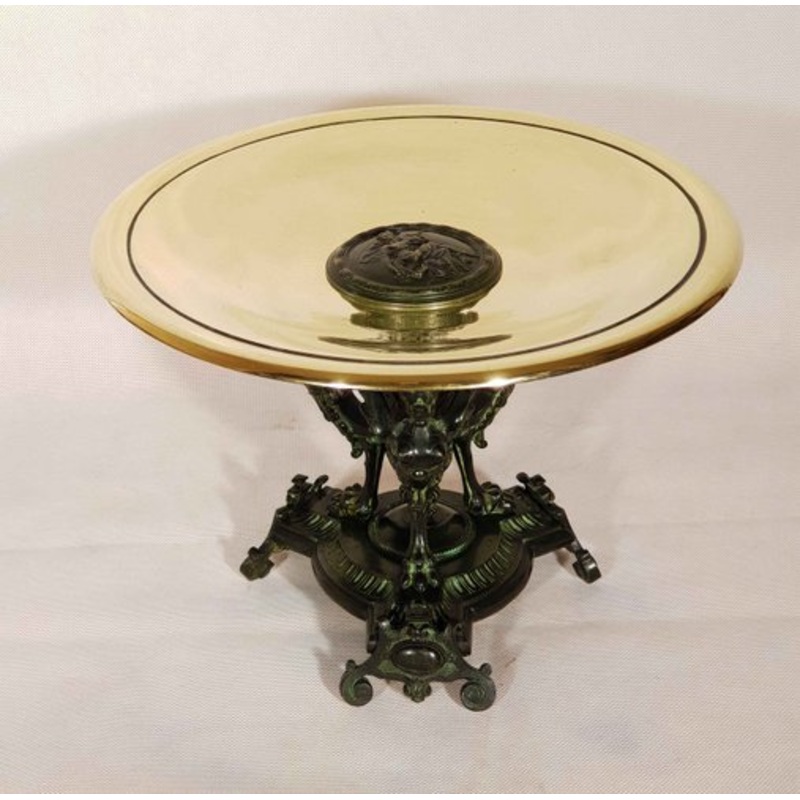Antique Patinated Tazza, 1873 for sale at Pamono