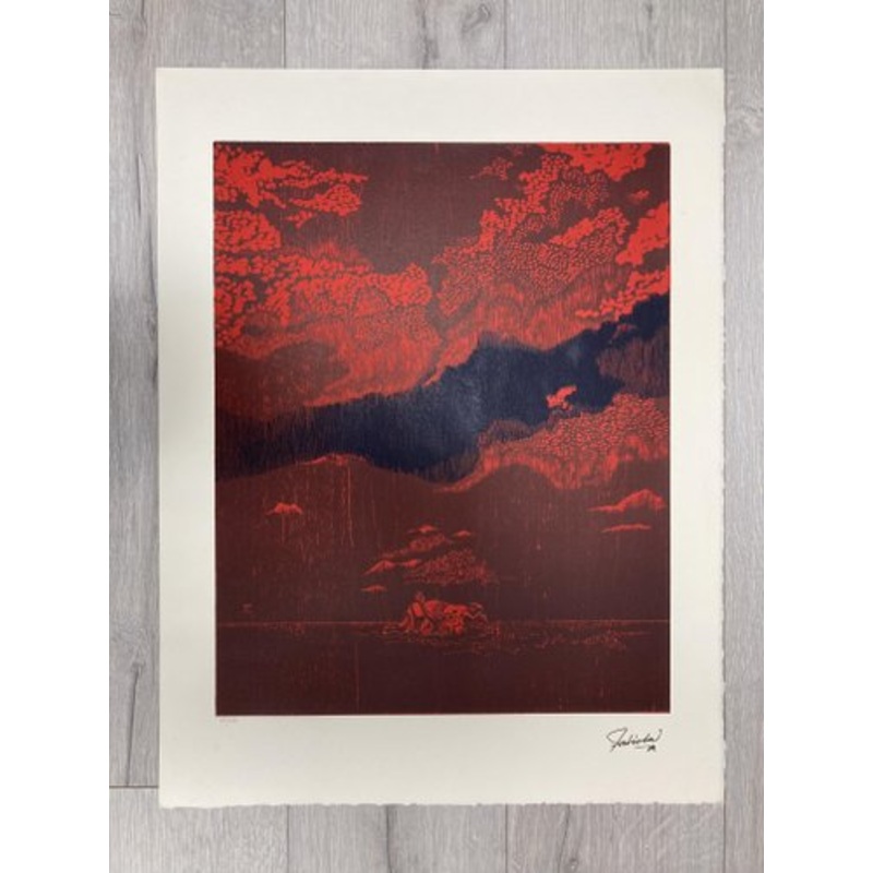 Fabiola Adam, The Embrace, Woodcut, 2009 for sale at Pamono