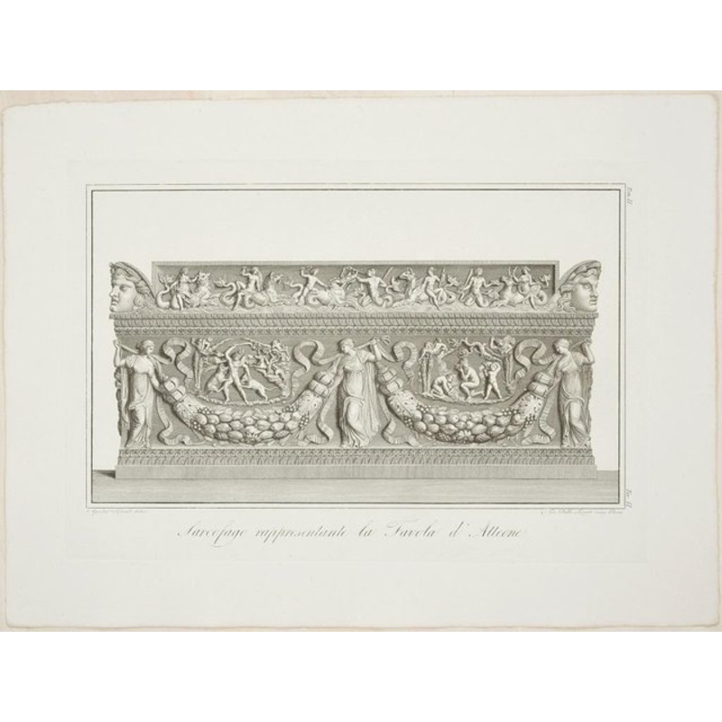 Giovanni Battista Leonetti, Sarcophagus Representing the Story of Actaeon, 1821 for sale at Pamono