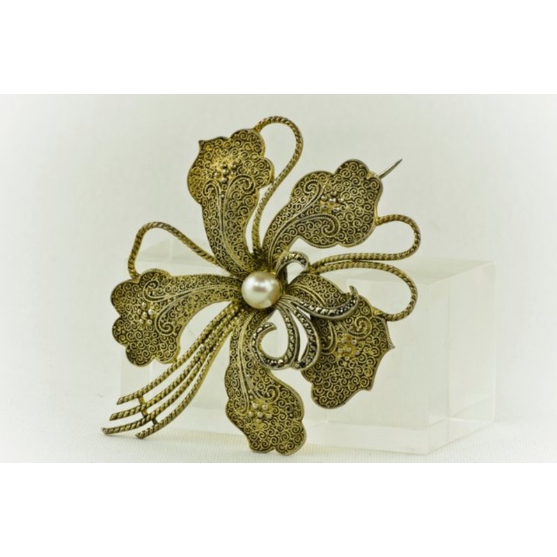 Large Flower Brooch by Theodor Fahrner, Germany, 1935 for sale at Pamono