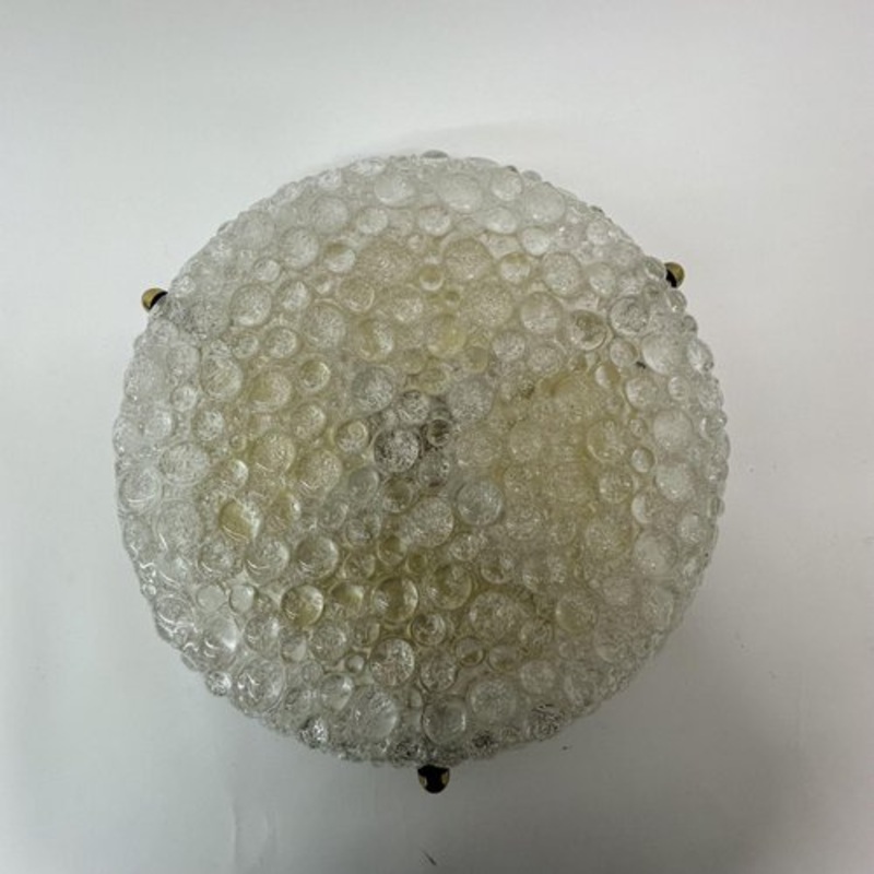 Large Flush Mount Ceiling Lamp in Murano Glass from Hillebrand, Germany, 1970s for sale at Pamono