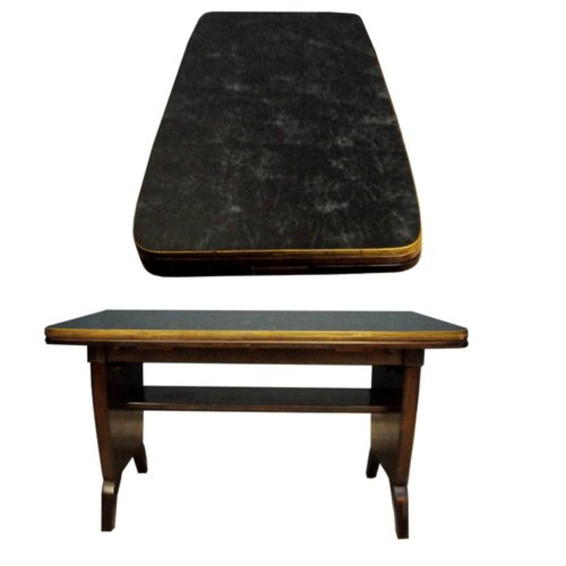 Rockabilly Extendable Table with Marble Top, 1960s for sale at Pamono