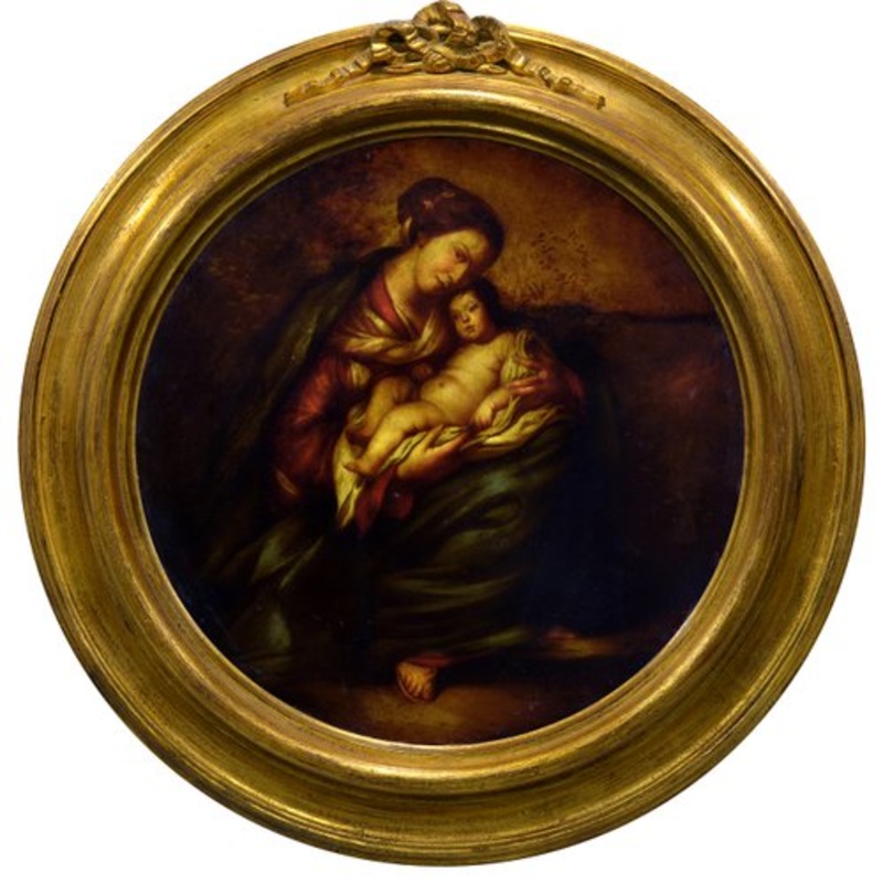 Sacred Maternal Love, Oil Painting on Canvas, 1950s, Framed for sale at Pamono