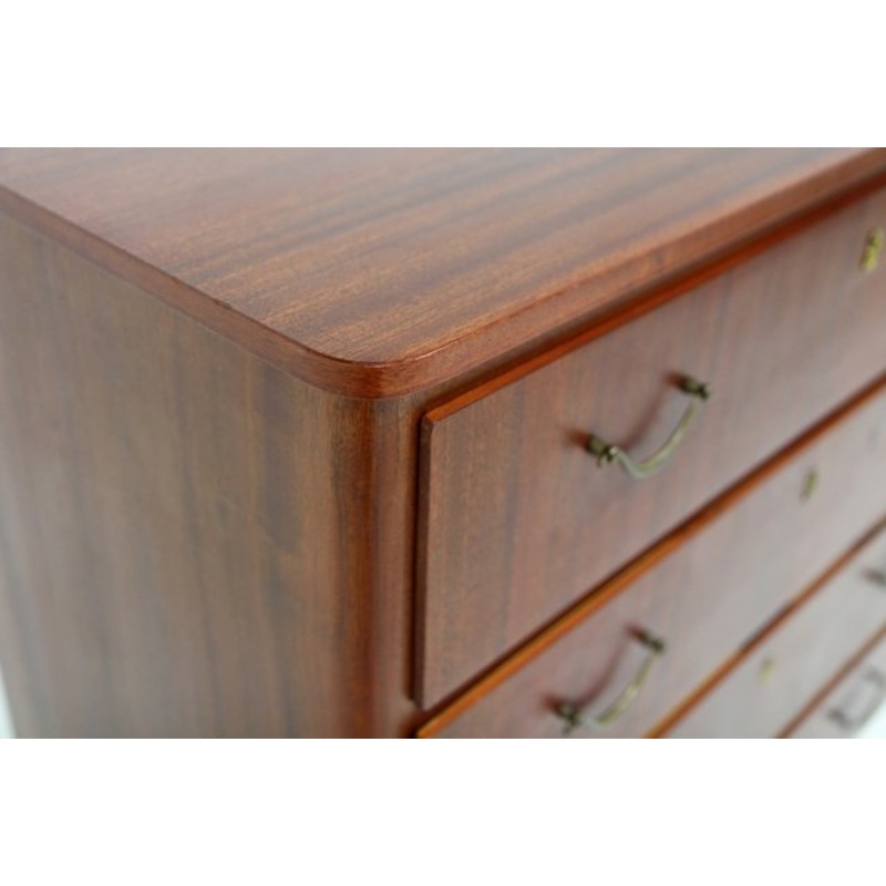 Scandinavian Mahogany Chest of Drawers, Sweden, 1950s for sale at Pamono
