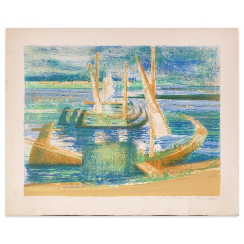 Souvenir of Portugal – Original Lithograph on Paper by P. Collomb – 1970s 1970s for sale at Pamono