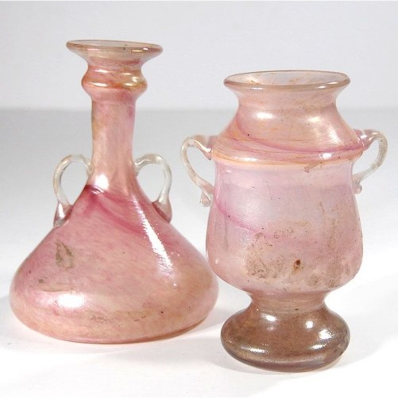 Vintage Hand Blown Art Glass Scavo Vases from Cenedese, 1970s, Set of 2 for sale at Pamono