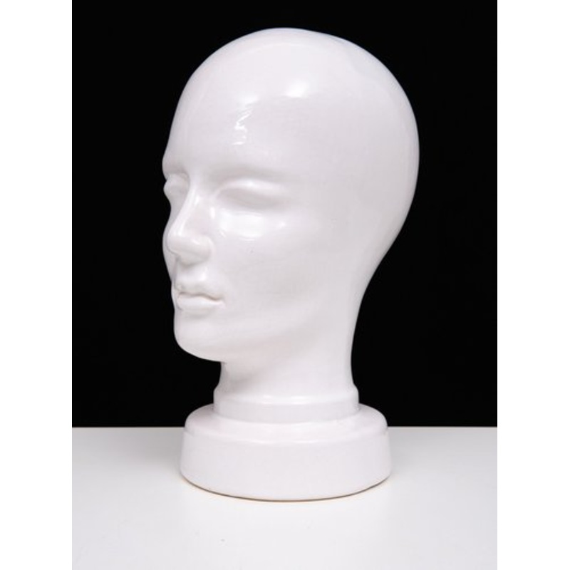 West German White Ceramic Pottery Head, 1970s for sale at Pamono