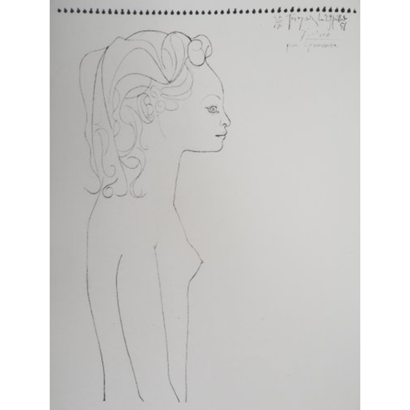 Woman in Profile Lithograph after Pablo Picasso for sale at Pamono