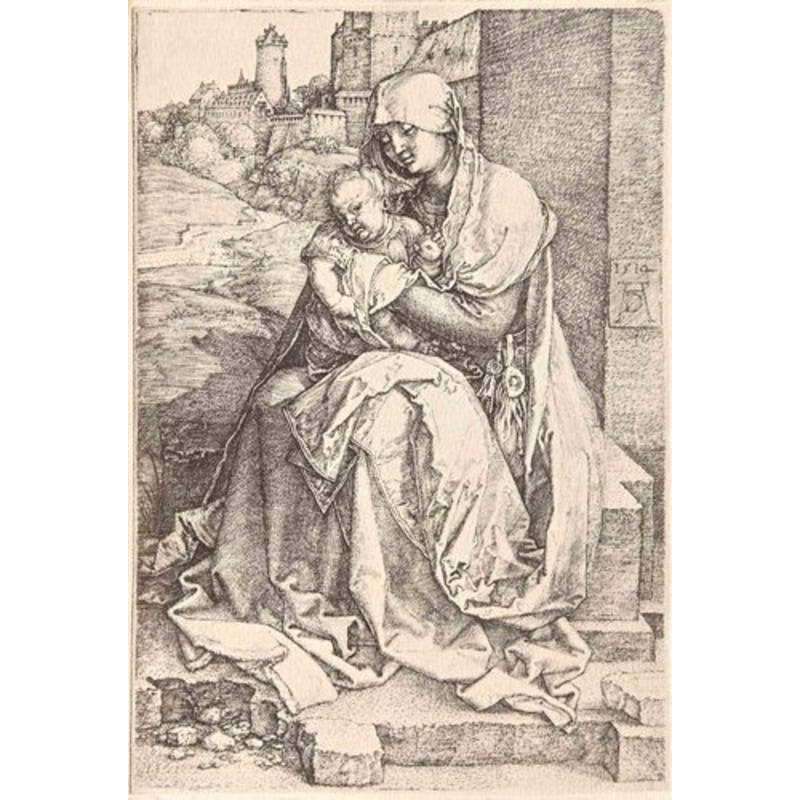 After Albrecht Durer, The Virgin and the Child, Woodcut, Early 20th Century for sale at Pamono