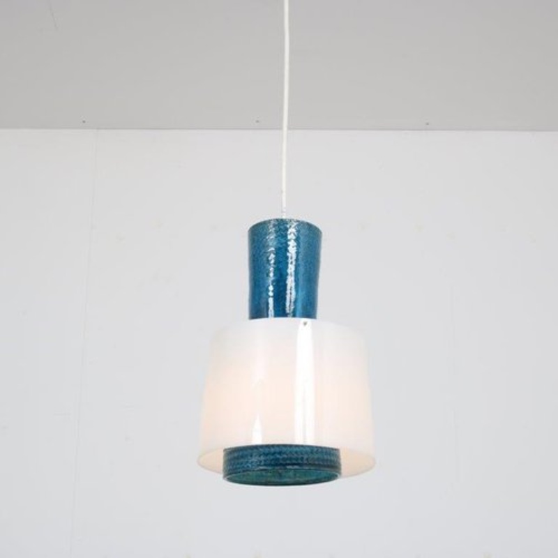 Ceramics Hanging Lamp by Aldo Londi for Bitossi, Italy, 1960s for sale at Pamono