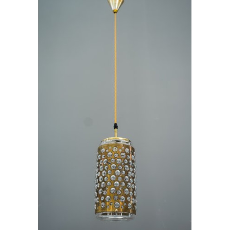 Glass Pendant Lamp from Limburg, 1960s for sale at Pamono