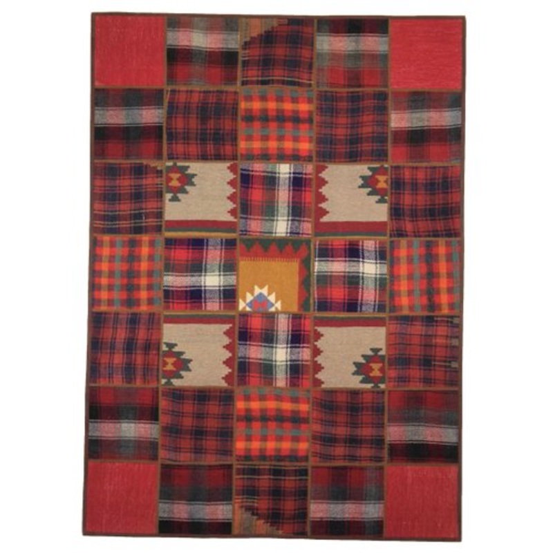 Hand-Knotted Middle Eastern Patchwork Rug Made from Old Handwoven Kilims for sale at Pamono-SZS-2143326