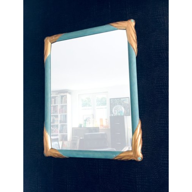 Hollywood Regency Style Framed Mirror from Deknudt, Belgium, 1970s for sale at Pamono