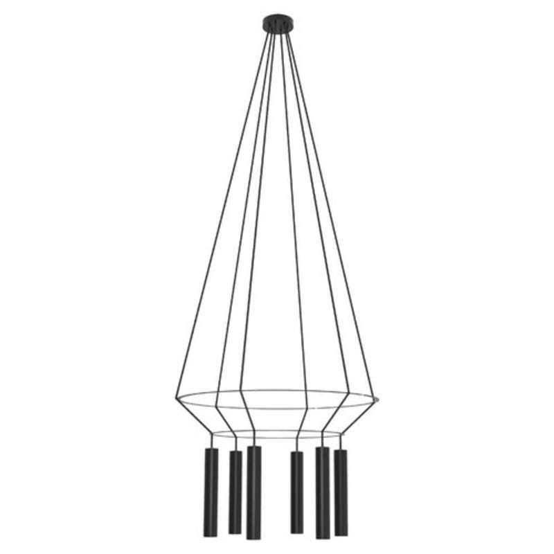 Matte Black Rose Pendant by Robin Lamps for sale at Pamono