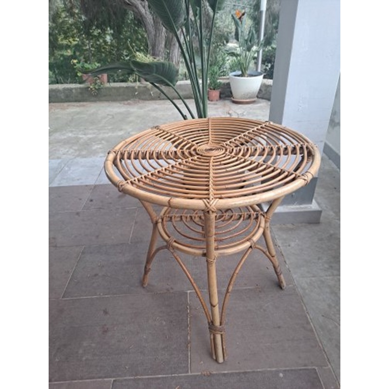 Mid-Century Italian Bamboo Table for sale at Pamono