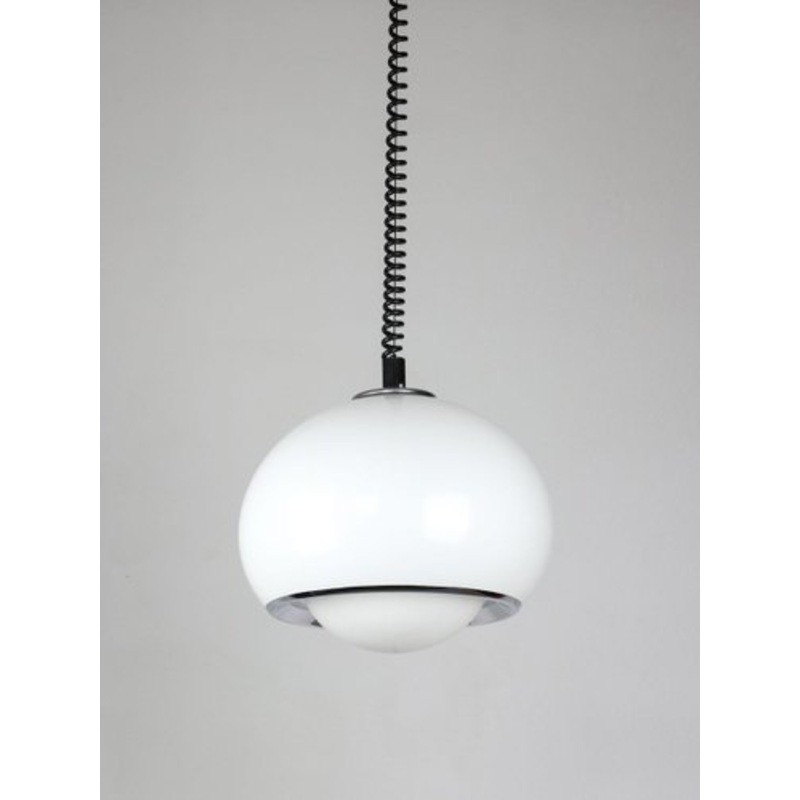 Mid-Century White Bud Pendant Lamp by Studio 6G for Guzzini, 1980s for sale at Pamono