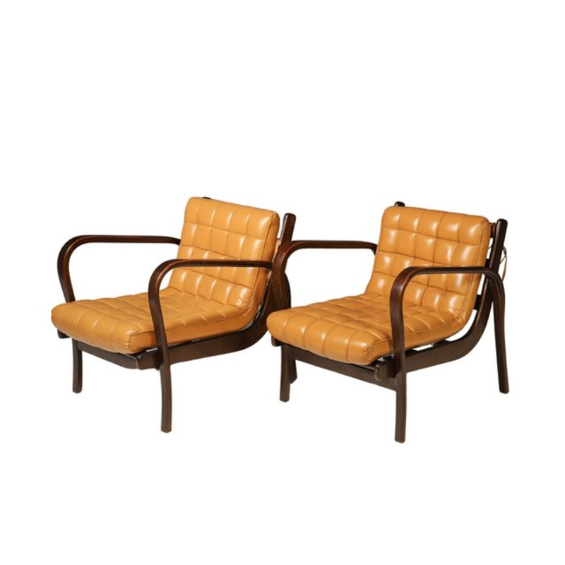 Set of Armchairs by Karel Kozelka and Antonn Kropek for Interior Prague, 1940s for sale at Pamono