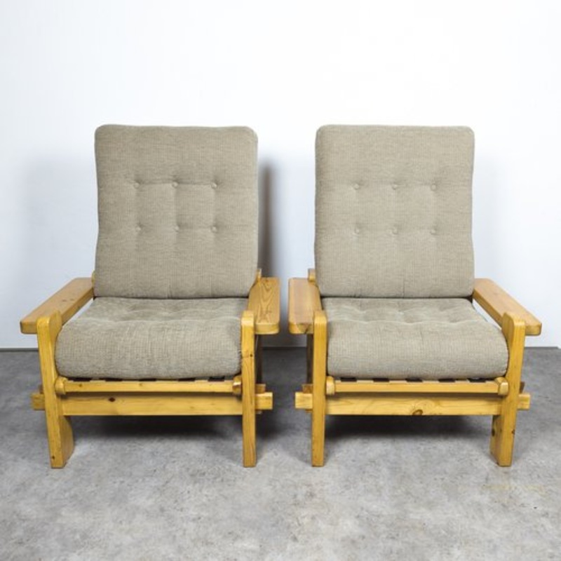 Set of Dymling Armchairs by Yngve Ekstrm for Swedese, 1970s for sale at Pamono