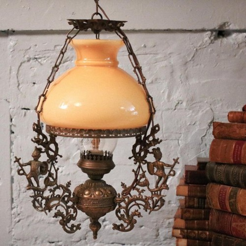 Victorian Hanging Oil Lamp for sale at Pamono