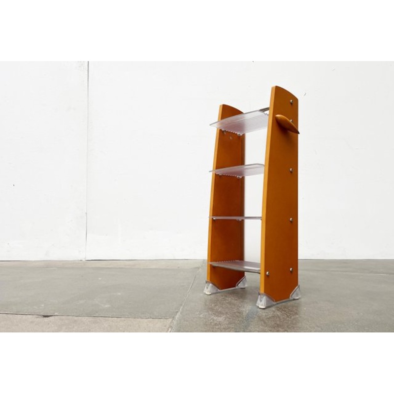 Vintage CD Rack Tower in Metal and Plastic from Ezech, 1980s for sale at Pamono