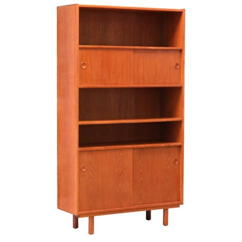 Bookshelf in Teak from CHR Larsen & Sn, Denmark, 1960s for sale at Pamono