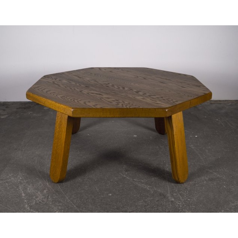 Brutalist Table in Oak in the Style of Dittmann & Co, 1960s. for sale at Pamono