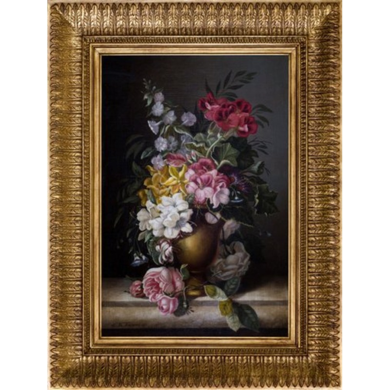 Carlo De Tommasi, Floral Still Life, 2017, Oil on Canvas, Framed for sale at Pamono