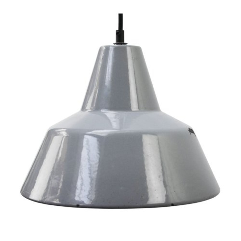 Grey Enamel Vintage Industrial Hanging Lamp from Philips for sale at Pamono