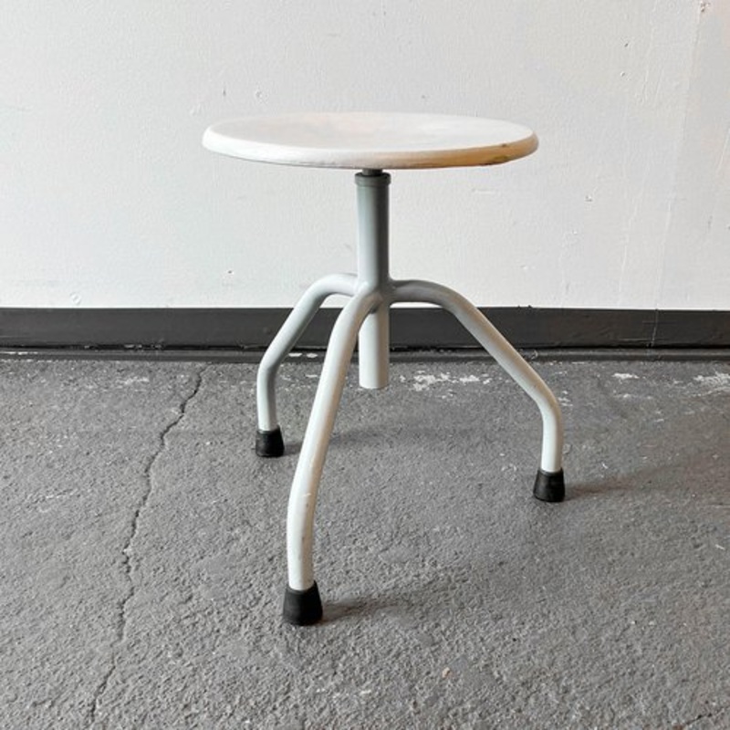 Industrial Stool in White for sale at Pamono