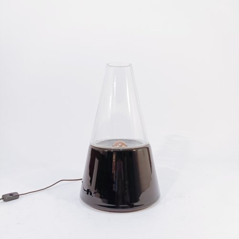 Large Italian Sculptural Murano Glass Table Lamp from Res, Milano, 1978 for sale at Pamono