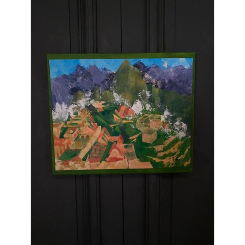 Mabris, Machu Picchu, 20th Century, Oil on Canvas for sale at Pamono