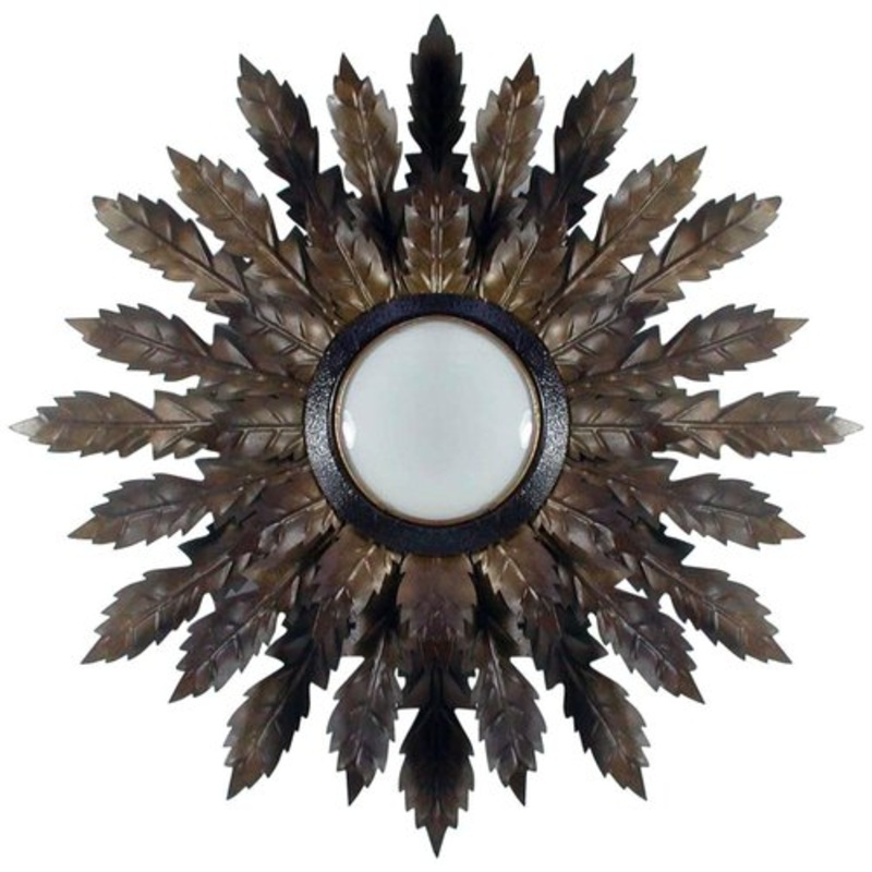 Mid-Century Spanish Sunburst Sconce, 1950s for sale at Pamono