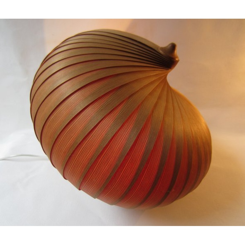 Mid-Century Wood Lamella Lamp, 1960s for sale at Pamono