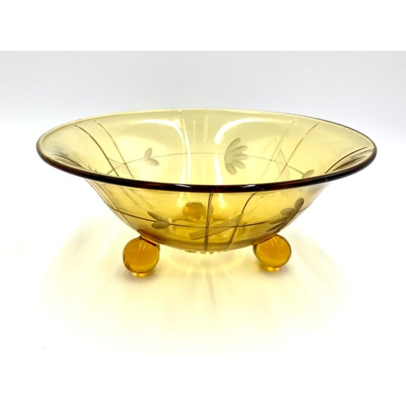 Polish Art Deco Bowl from Zbkowice Glassworks, 1960s for sale at Pamono