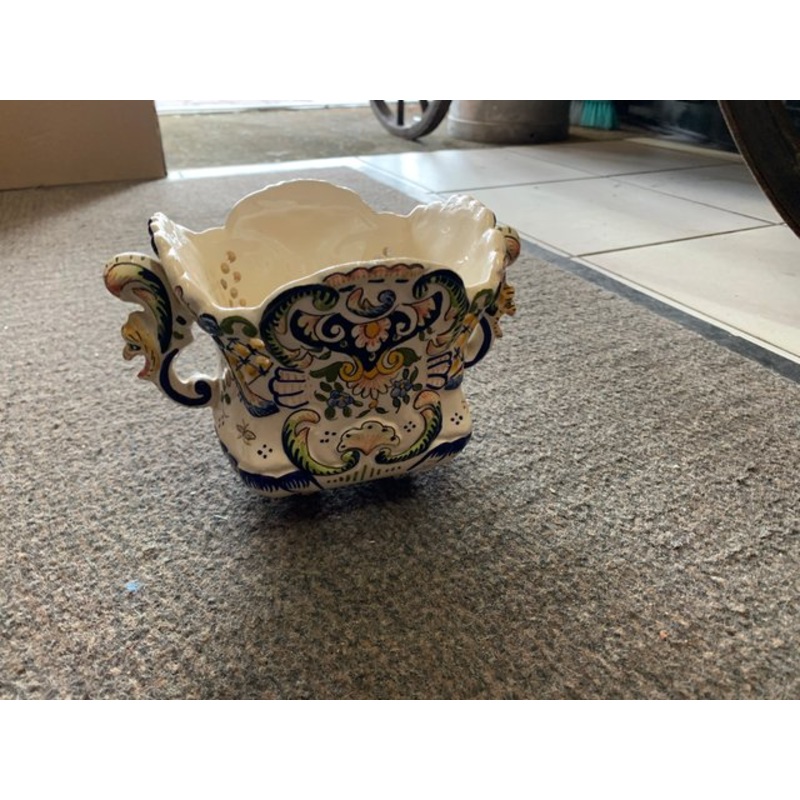 Porcelain Vide Poche from Rouen Desvres, 1920s for sale at Pamono