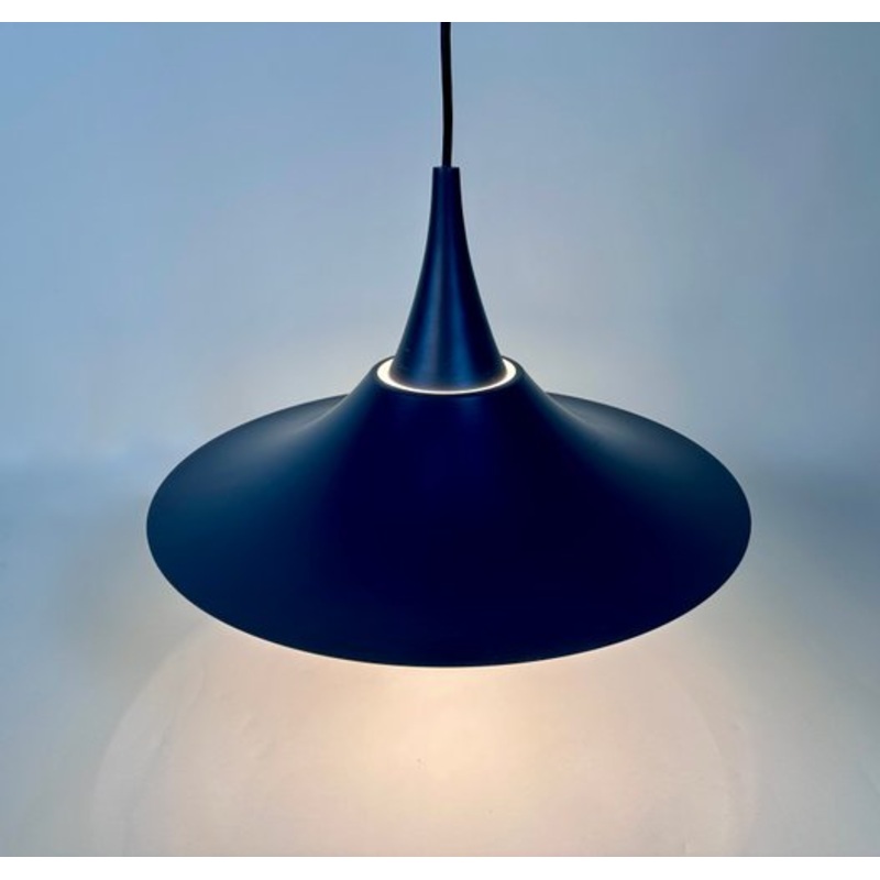 Scandinavian Aluminium & Opaline Glass Tulip Hanging Lamp, 1970s for sale at Pamono