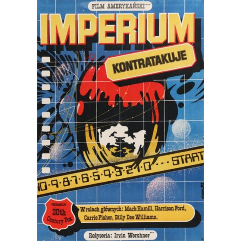 Star Wars The Empire Strikes Back Original Vintage Movie Poster, Polish, 1983 for sale at Pamono