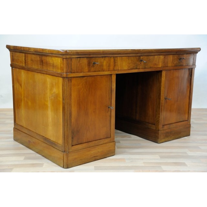Vintage Blond Walnut Desk for sale at Pamono