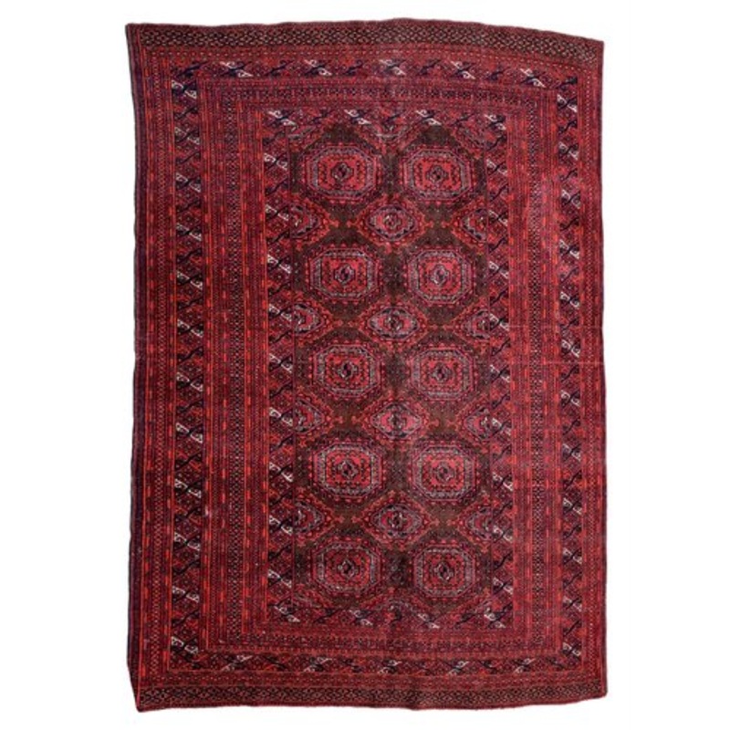 Vintage Handmade Uzbek Bukhara Rug, 1960s for sale at Pamono