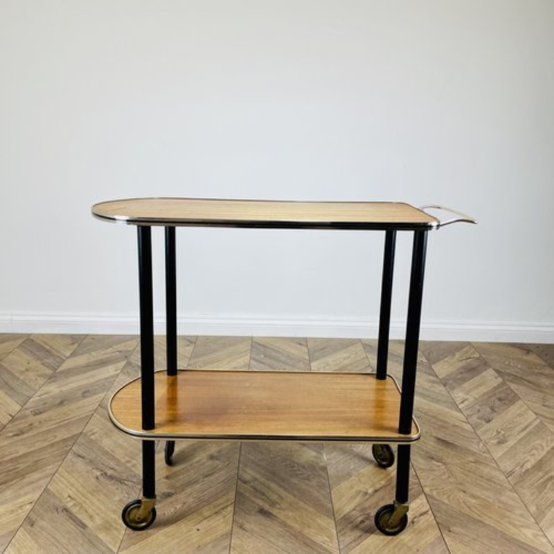 Vintage Mid-Century 2-Tier Drinks Trolley, 1970s for sale at Pamono