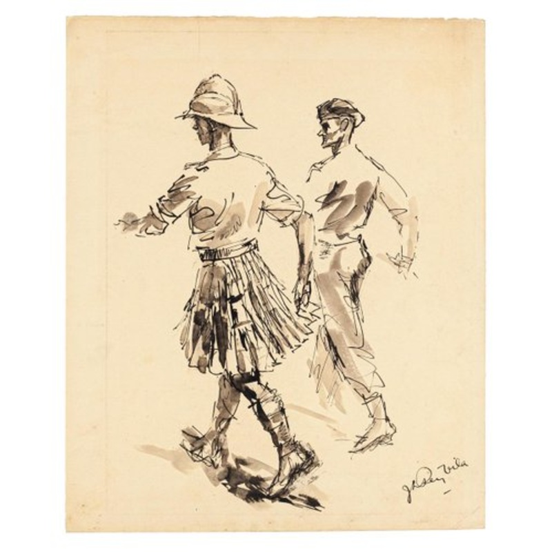 Women – Original China Ink and Watercolor by J.L. Rey Vila – 1950s 1950s for sale at Pamono