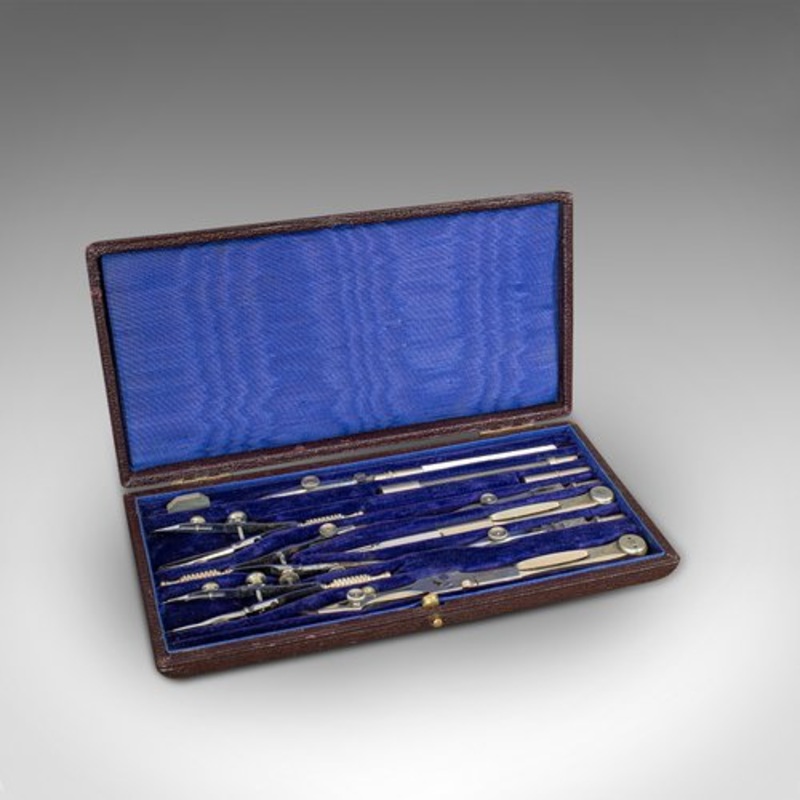 Antique English Cartographer’s Instruments, Set of 12 for sale at Pamono