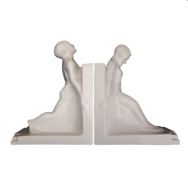 Art Deco Bookends by Godefridus Boonekamp for Plateelbakkerij Schoonhoven, 1930s, Set of 2 for sale at Pamono