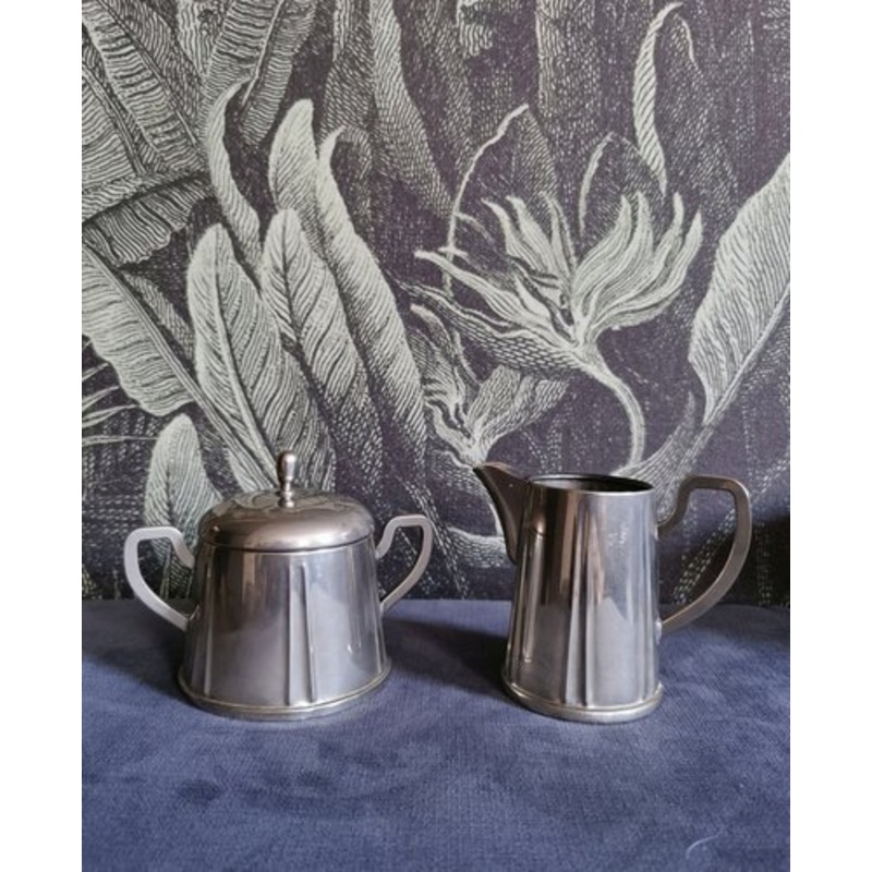 Art Deco Sugar Bowl and Milk Jug, 1930s, Set of 2 for sale at Pamono